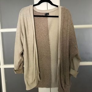 Two toned beige cardigan Urban Outfitters